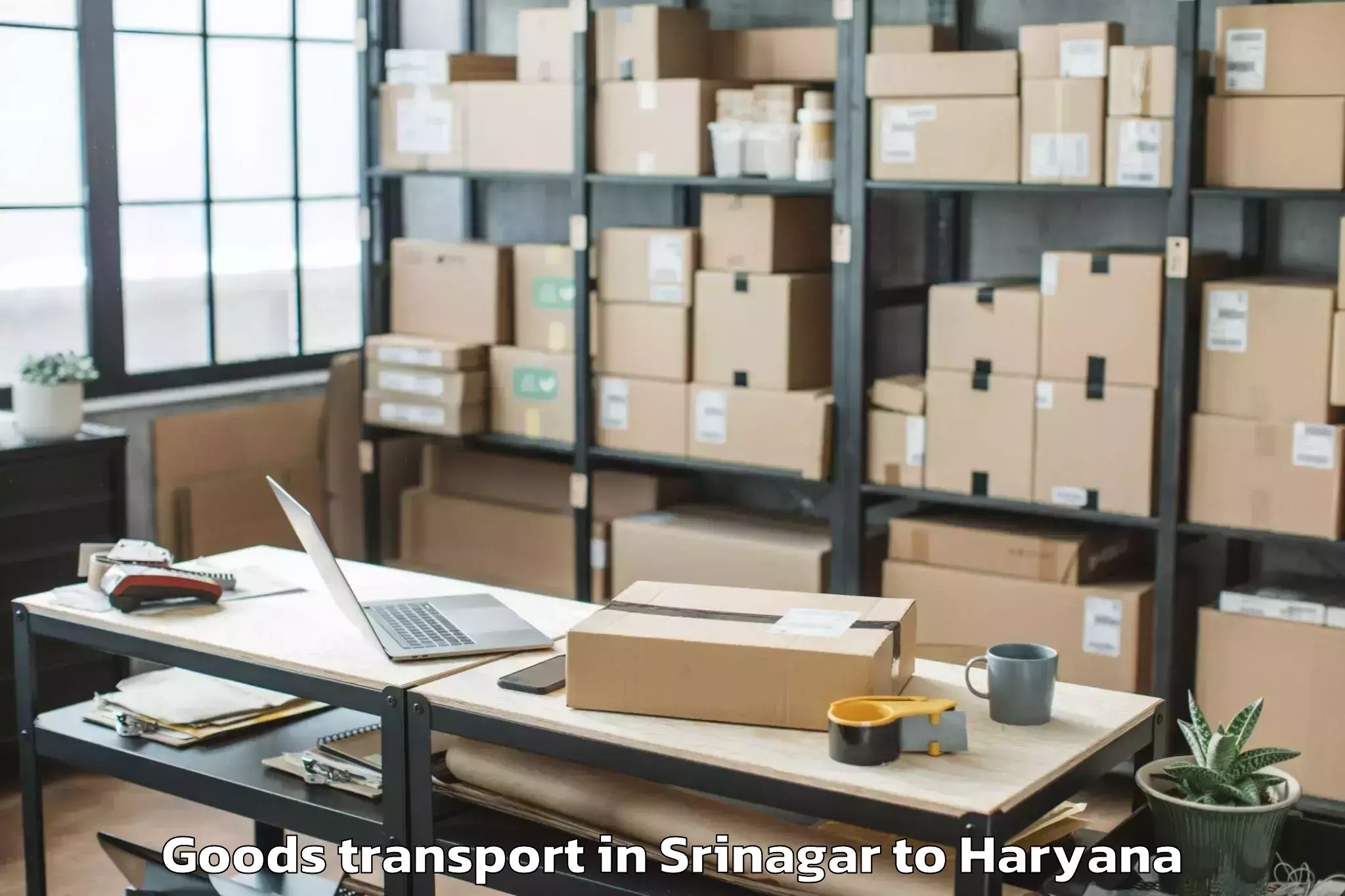 Book Srinagar to Yamuna Nagar Goods Transport Online